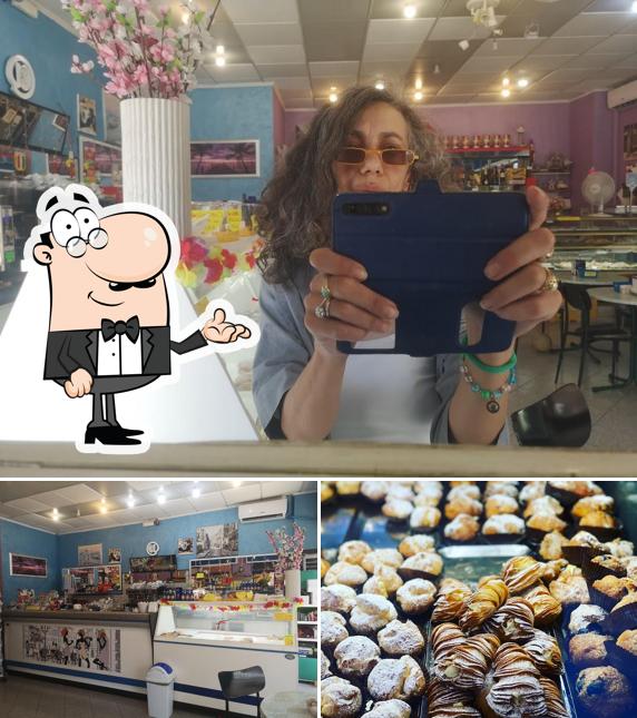 Tra le varie cose da Pasticceria Di Marco si possono trovare la interni e cibo