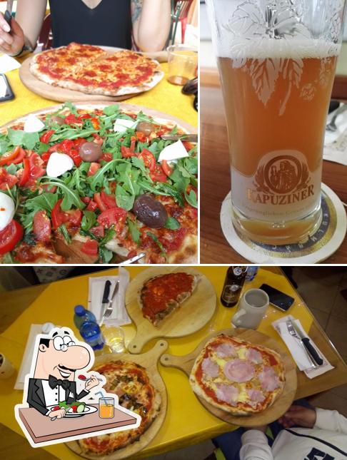 Tra le diverse cose da Pizzeria Agli Elfi si possono trovare la cibo e birra