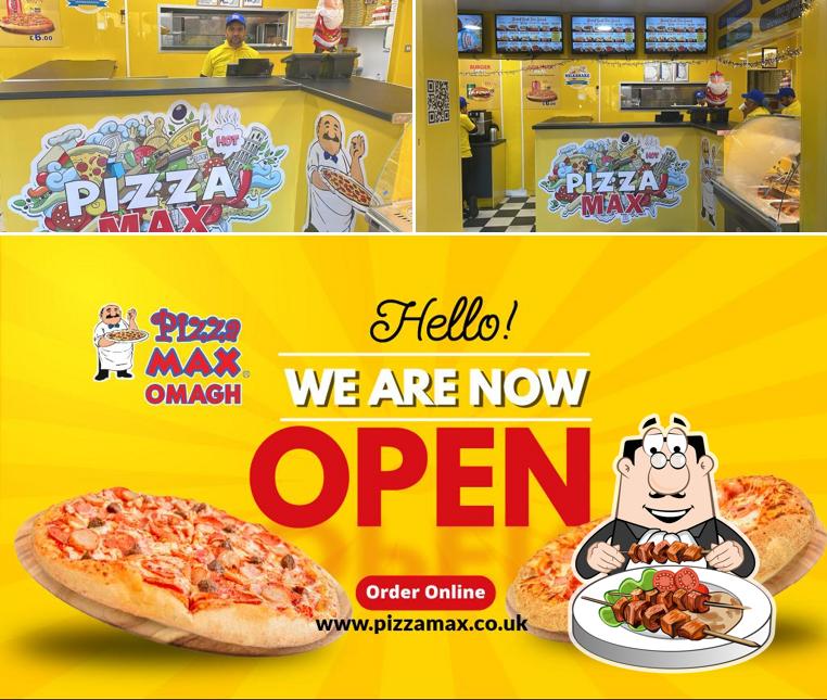 Check out the picture depicting food and interior at Pizza Max Omagh - Tyrone, UK