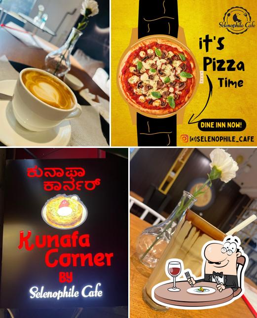 Meals at Selenophile cafe - Continental Kunafa Barista Pizzas