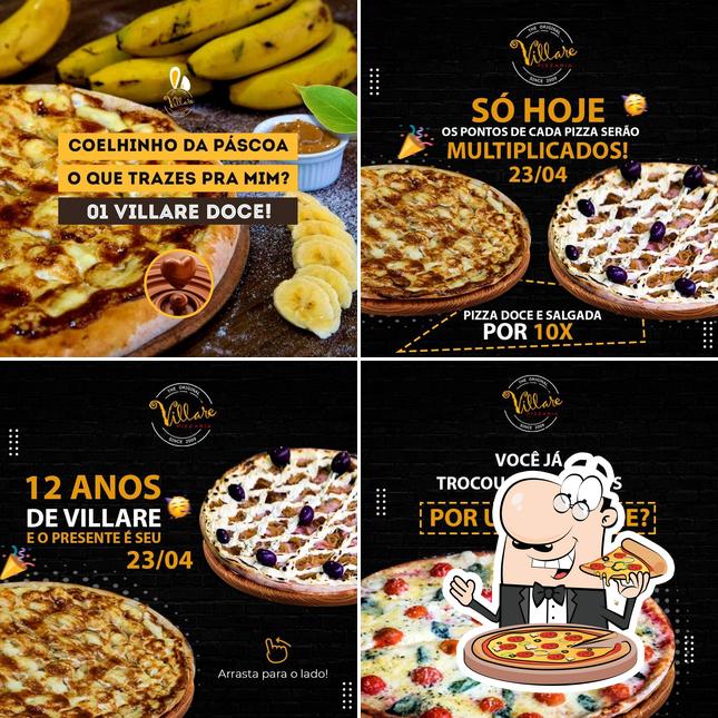 Experimente pizza no Villare Pizzaria