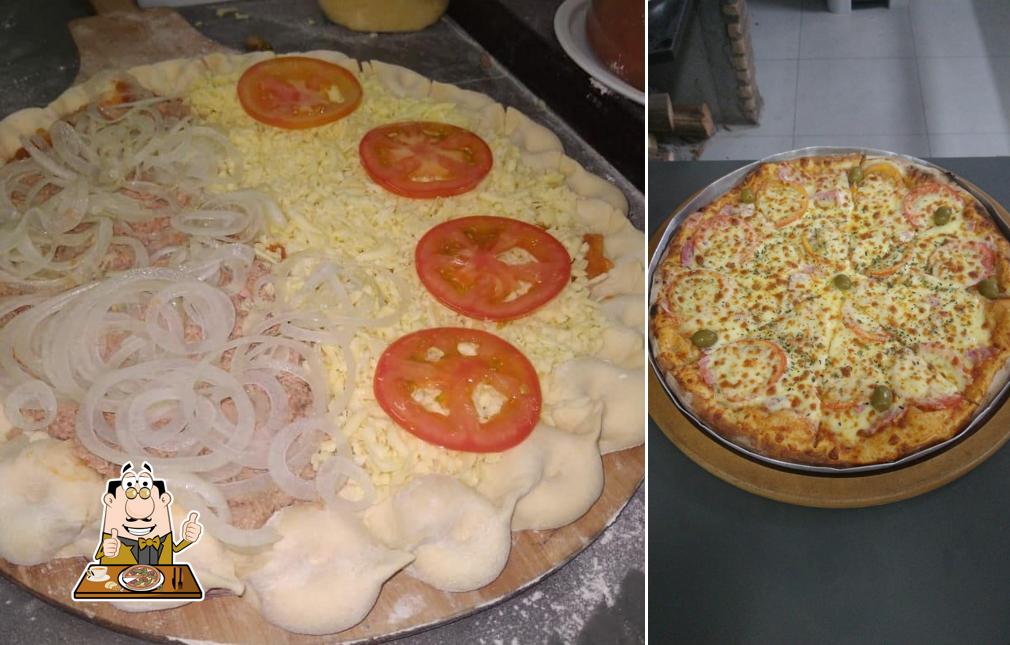 Escolha pizza no Pizzaria Opção Jundiapeba