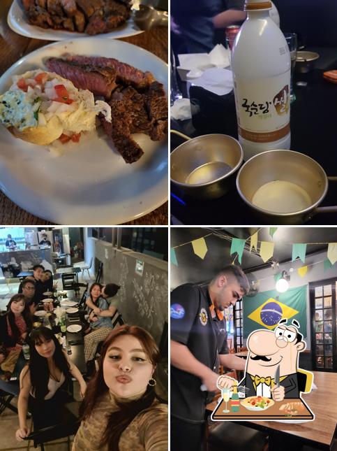 Esta é a foto mostrando comida e interior no Itaewon Karaokê e Bar