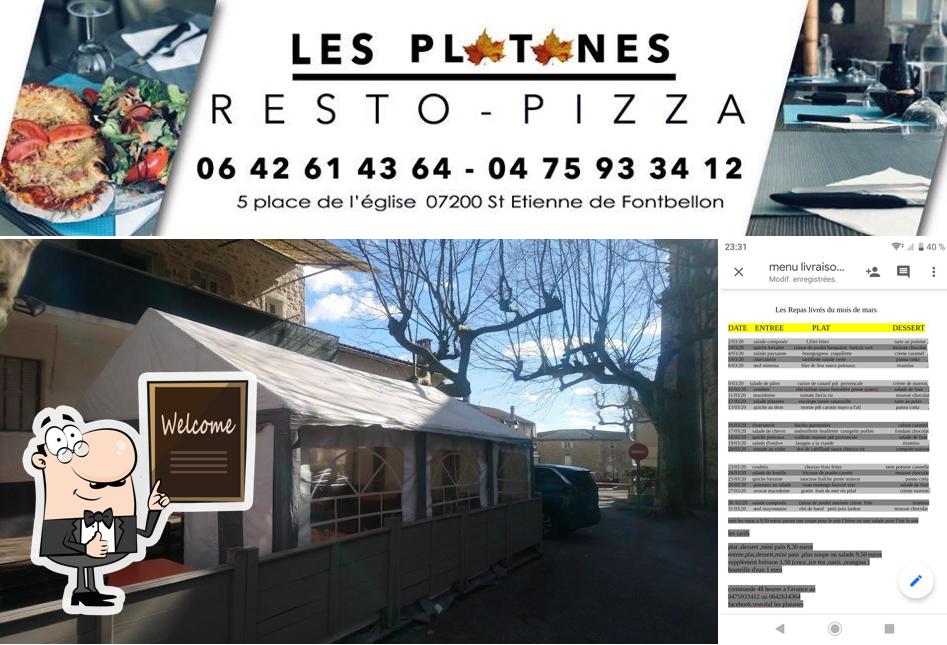 Regarder cette photo de Pizzéria Les Platanes