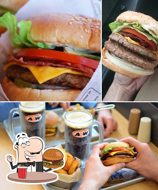 Order a burger at A&W Canada