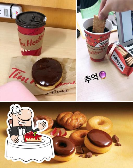 Tim Hortons offers a selection of desserts