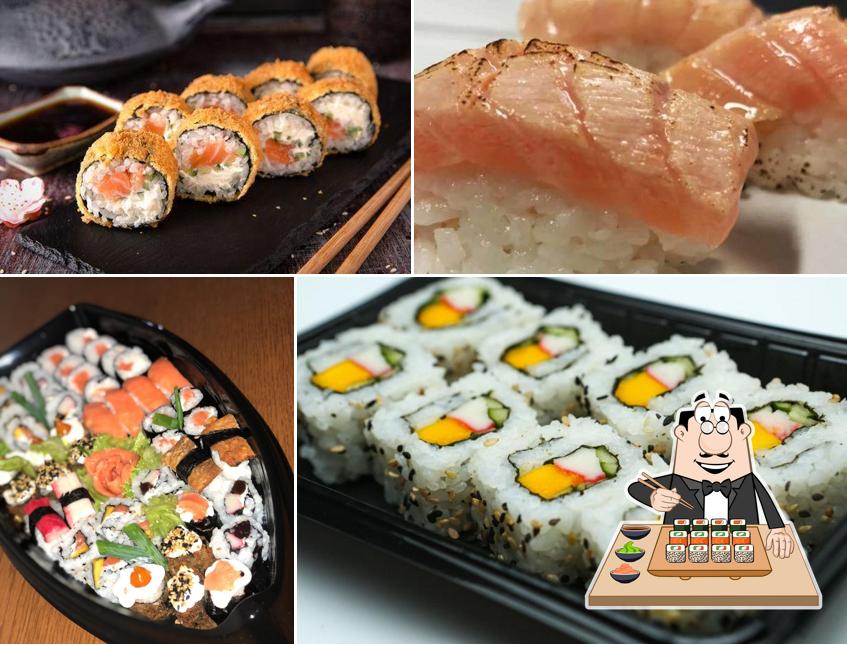 Prove diferentes opções de sushi