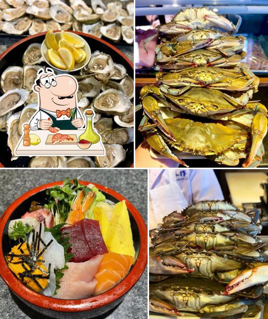 Гости "Yosaku" могут отведать различные блюда из морепродуктов