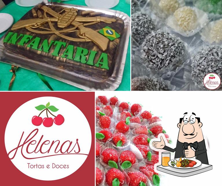 Comida em Helenas tortas e doces