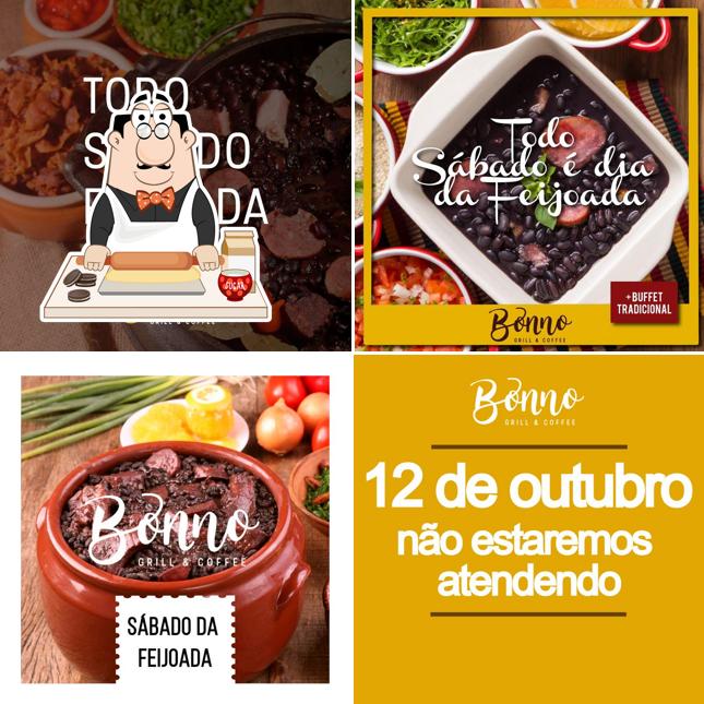 Bonno Grill e Pizzaria provê uma variedade de pratos doces