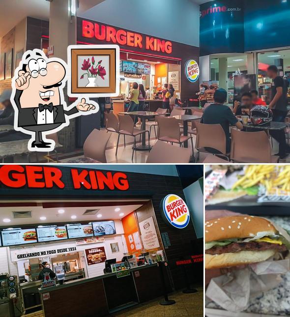 A imagem da interior e cidadãos no Burger King