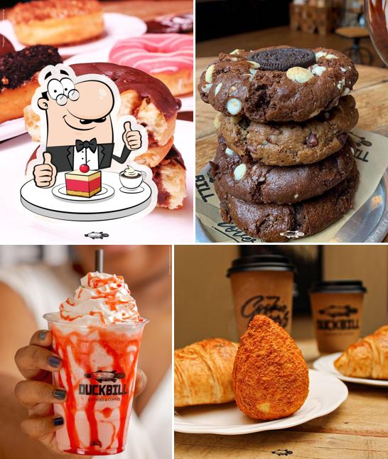 Duckbill Cookies & Coffee - Sertãozinho/SP oferece uma escolha de sobremesas