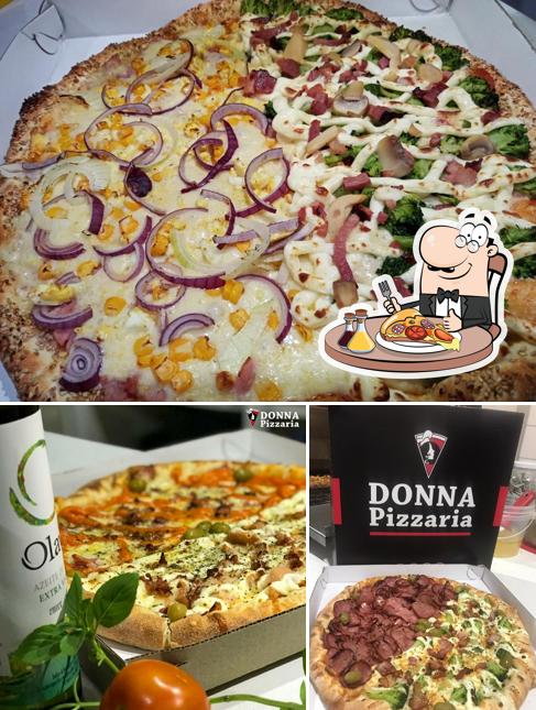 Escolha pizza no Donna Pizzaria