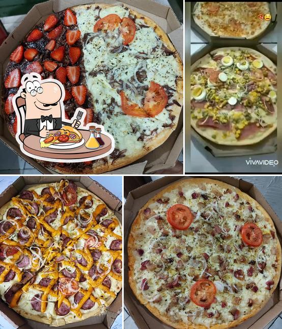 Escolha pizza no Cantina da pizza