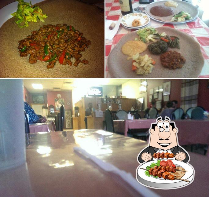 The picture of food and interior at Ashee Ethiopian Cuisine