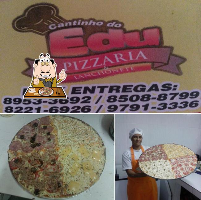 Experimente pizza no Cantinho do Edu