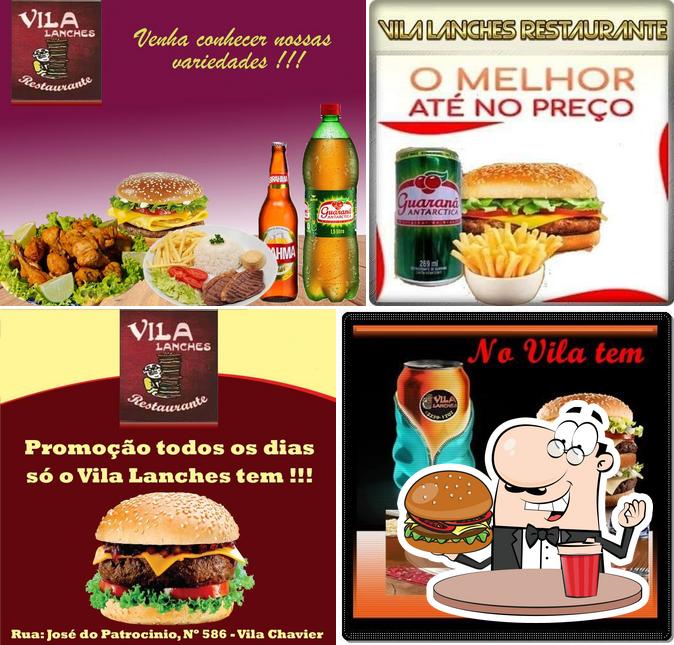 Experimente um hambúrguer no Vila Lanches