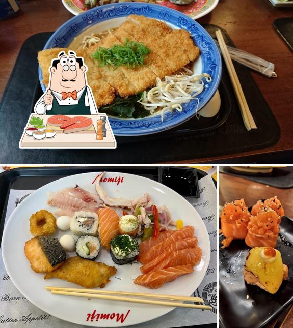 Peixe e fritas em Restaurante Momiji