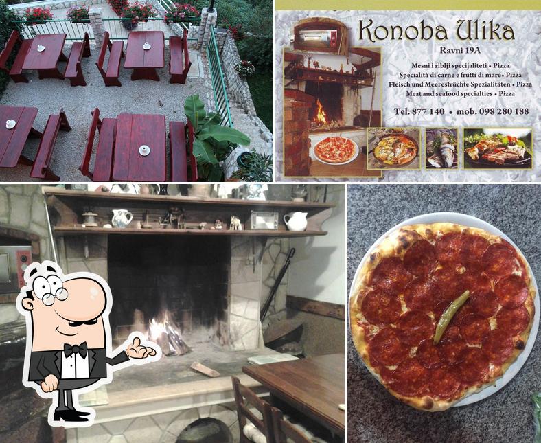 Dai un’occhiata alla foto che mostra la interni e cibo di Konoba Ulika