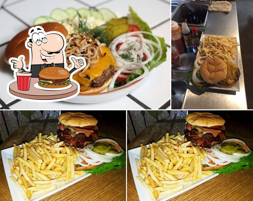 Order a burger at Web House Café & Bar