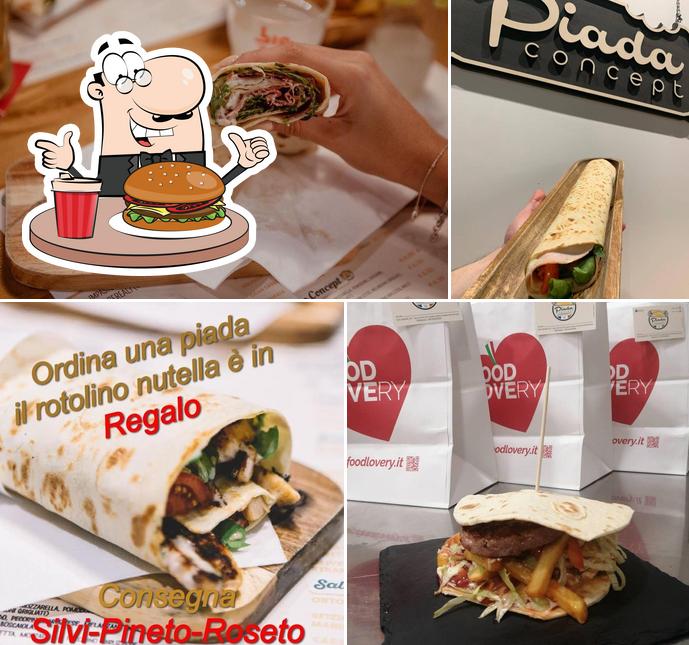 Get a burger at Piada Concept