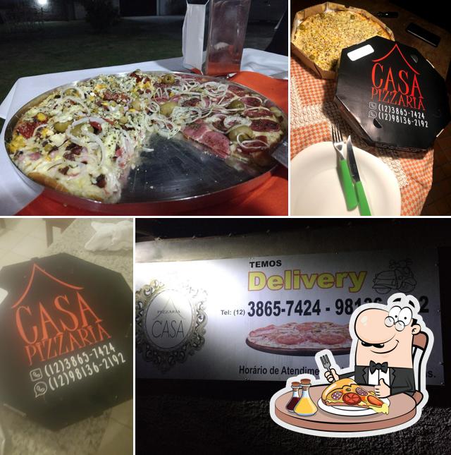 No A Casa Pizzaria Delivery, você pode provar pizza