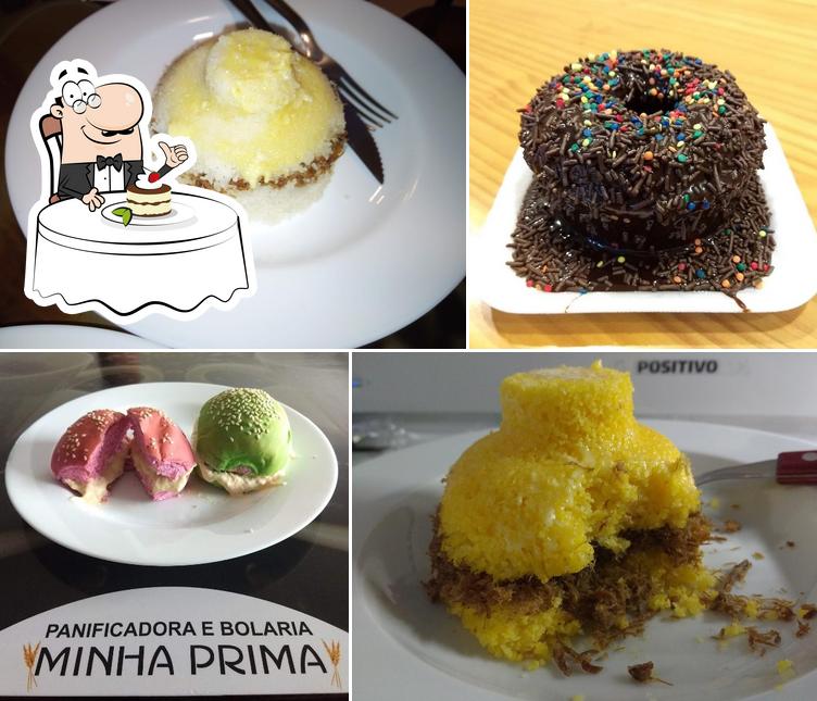 Panificadora E Bolaria Minha Prima provê uma variedade de pratos doces