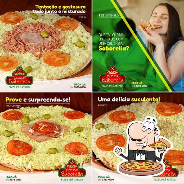 Consiga pizza no Pizzaria Saborella - Pré-Assada