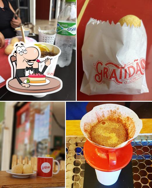 Gratidão Café serve uma seleção de pratos doces