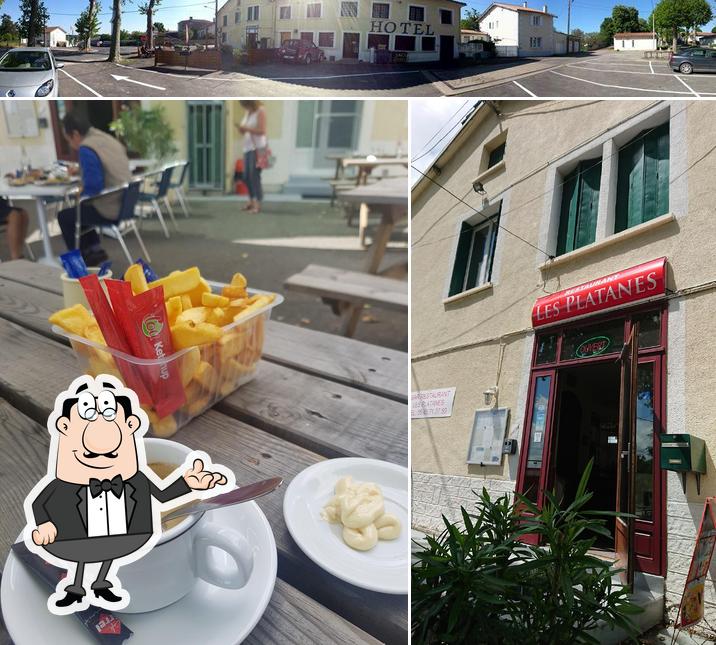 L'intérieur de Restaurant Les Platanes Saint Claud