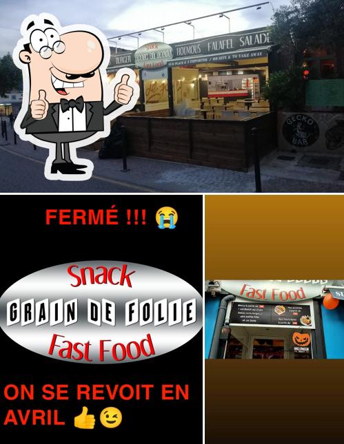 Regarder l'image de GRAIN DE FOLIE . CLICK AND COLLECT APPUYEZ SUR LA TOUCHE : site web . #TACOS#KEBAB#BURGER#SALADES#PANINI#WRAPS#