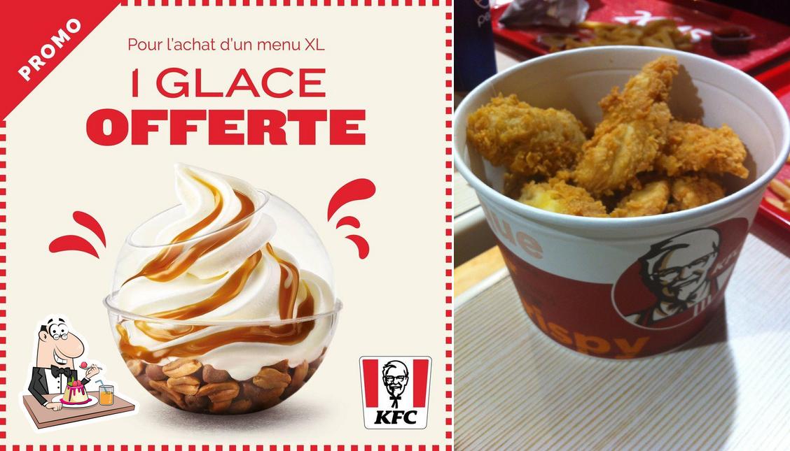 KFC Lille Roubaix sert une éventail de plats sucrés