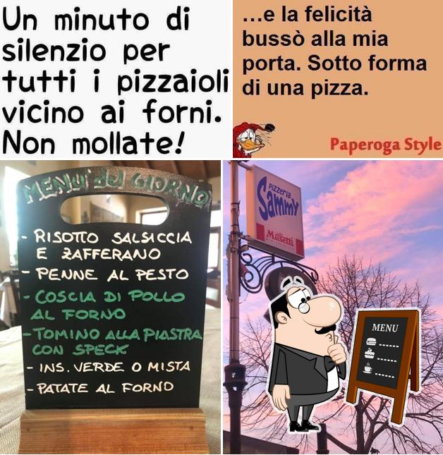 Leggi il menu sulla lavagna