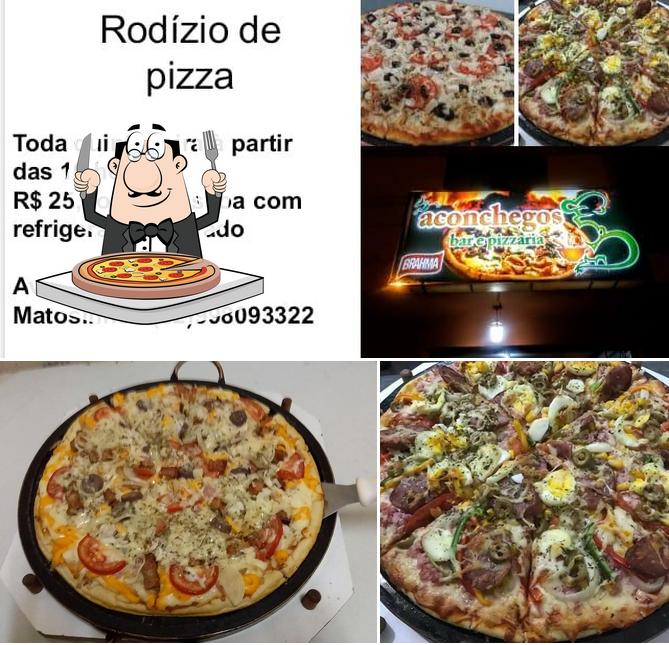 Peça pizza no Aconchegos bar & Pizzaria