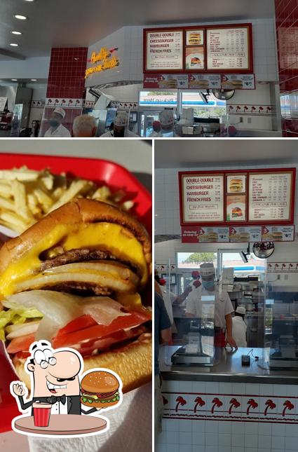 Order a burger at In-N-Out Burger