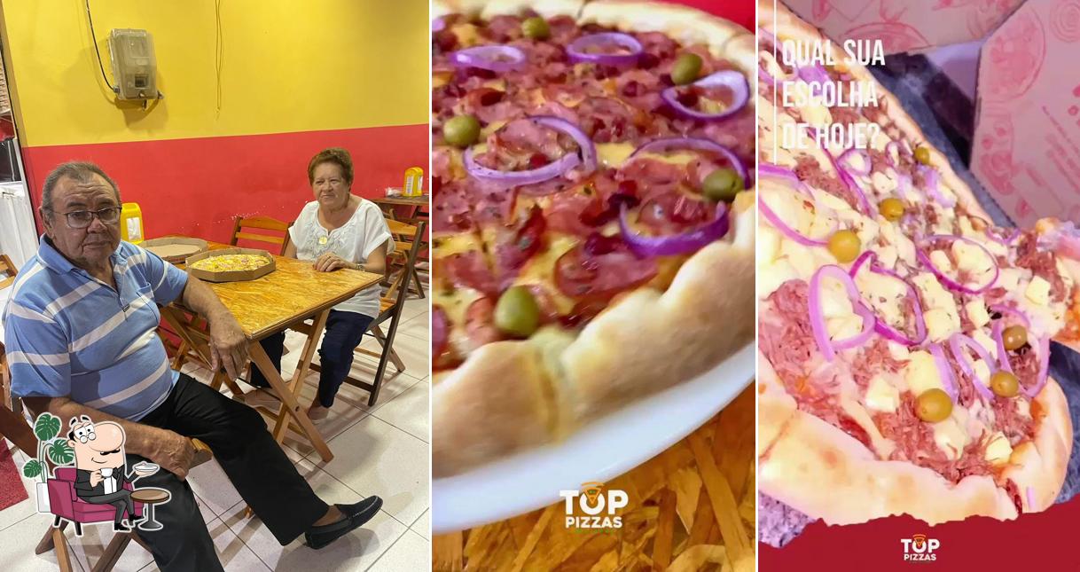 O interior do Top Pizza Maranguape