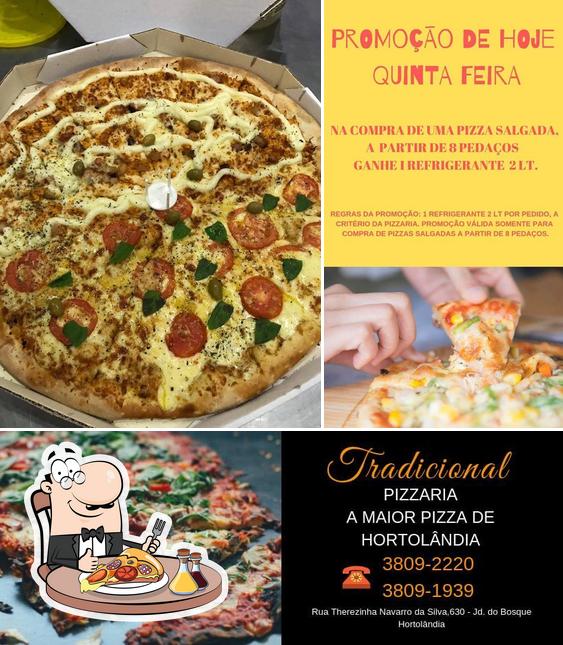 Peça pizza no Tradicional Pizzaria Hortolândia