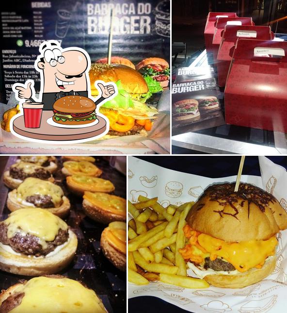 Delicie-se com um hambúrguer no Barraca Do Burger