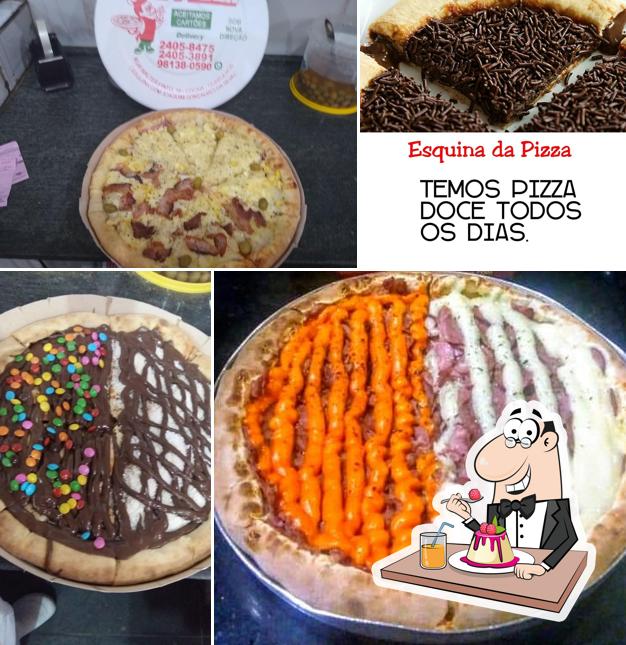 Pizzaria Esquina da Pizza oferece uma seleção de sobremesas