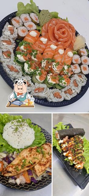 Salmão grelhado em Teppanyaki Sushi Delivery