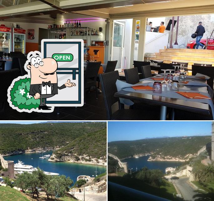 Voici la photo représentant la extérieur et intérieur sur Restaurant Grill U Fragnu Bonifacio