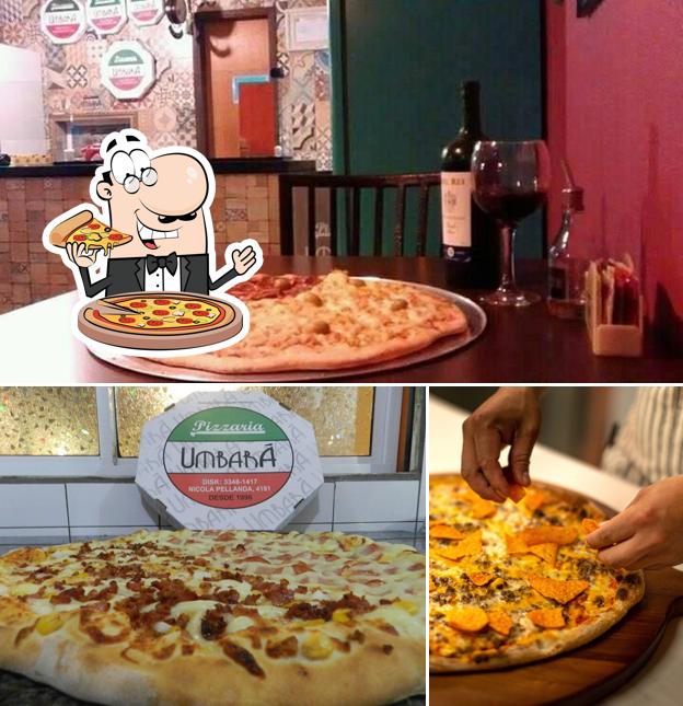 Escolha pizza no Pizzaria Umbará