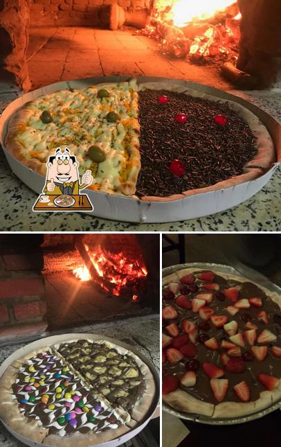 Experimente pizza no Pizzaria Nova Realezza