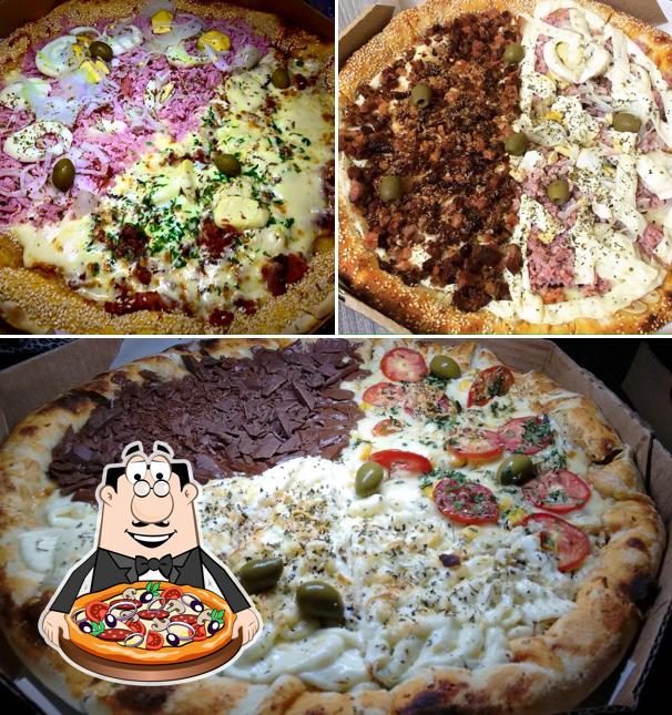 Consiga diferentes tipos de pizza