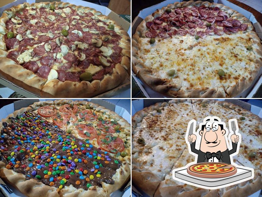 Consiga diferentes tipos de pizza