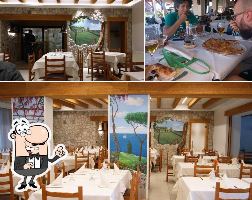 Dai un’occhiata alla immagine che raffigura la interni e tavolo da pranzo di Albergo Ristorante al Paradiso