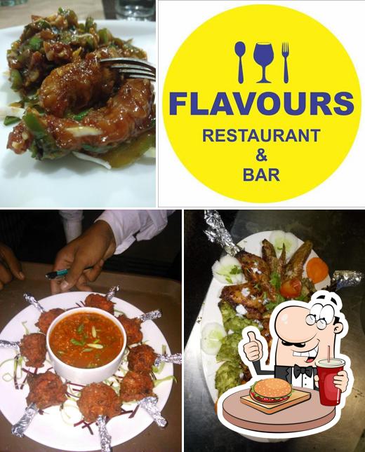 Get a burger at Flavours Family AC Restaurant and Bar