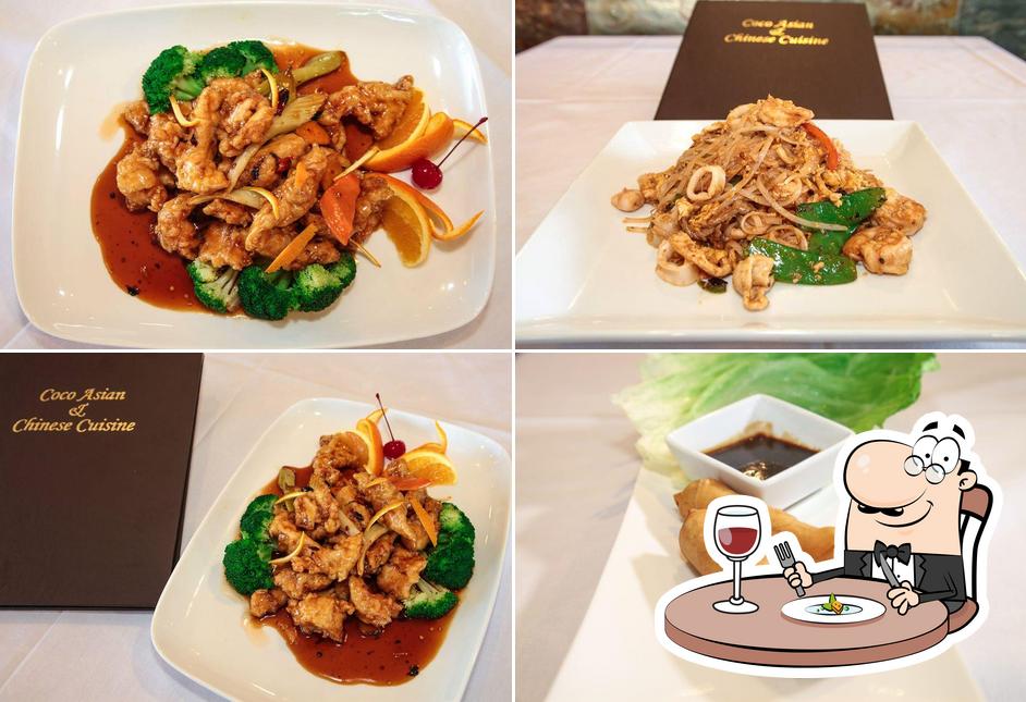 Platos en Coco Asian Chinese cuisine