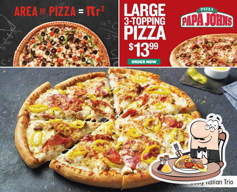 A Papa Johns Pizza, vous pouvez prendre des pizzas