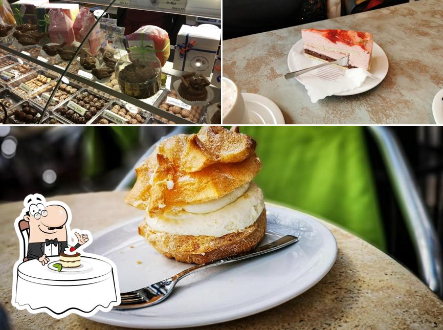 Confiserie Café Tröglen bietet eine Auswahl von Süßspeisen